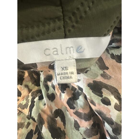 *Damaged* Calme Johnny Was Ava Quilted Wrap Belted Robe Coat Green Size XS *Flaw - Picture 4 of 16